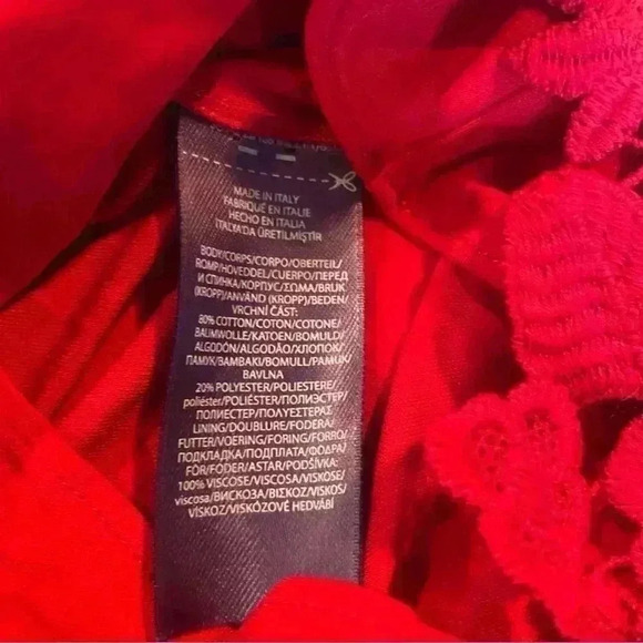 Ralph Lauren Collection Purple Label Embroidered Lace Red Midi Dress 10 M $2990 - Picture 14 of 15